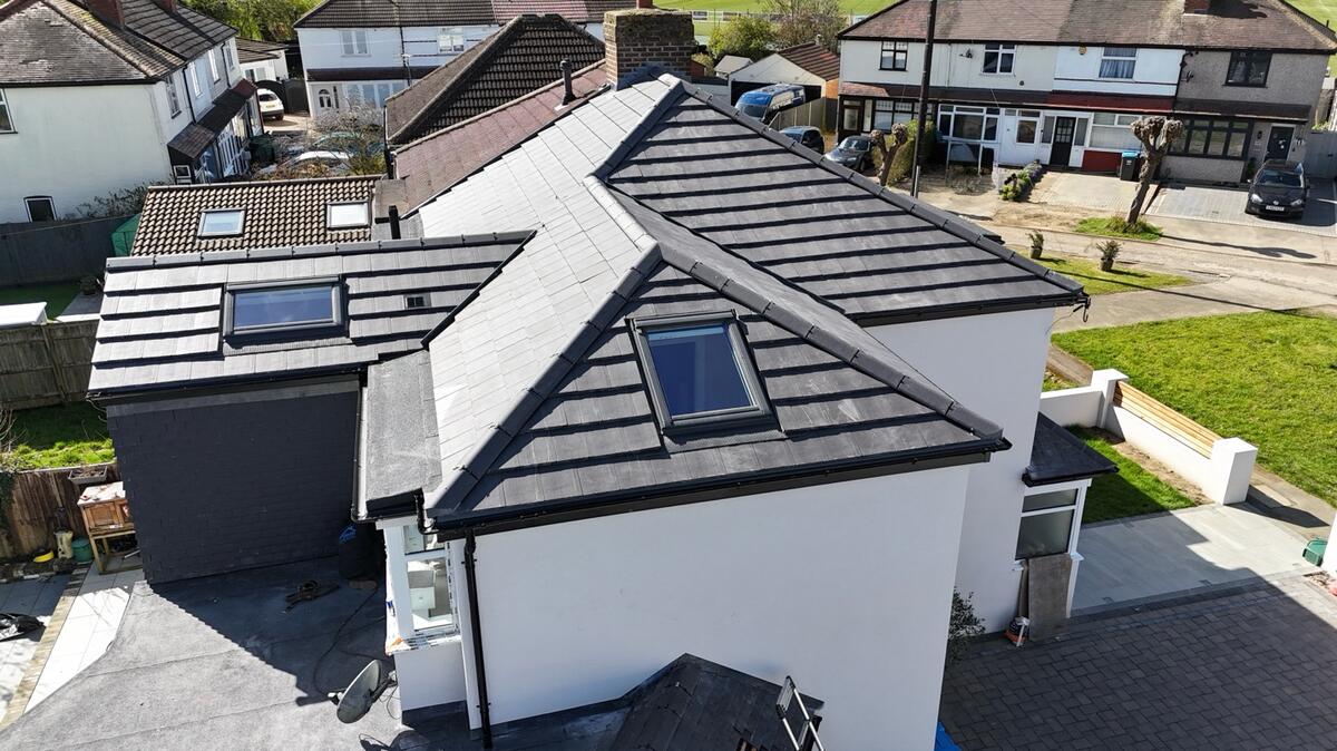 Re-roof rear elevation with Velux and dormer - Croydon