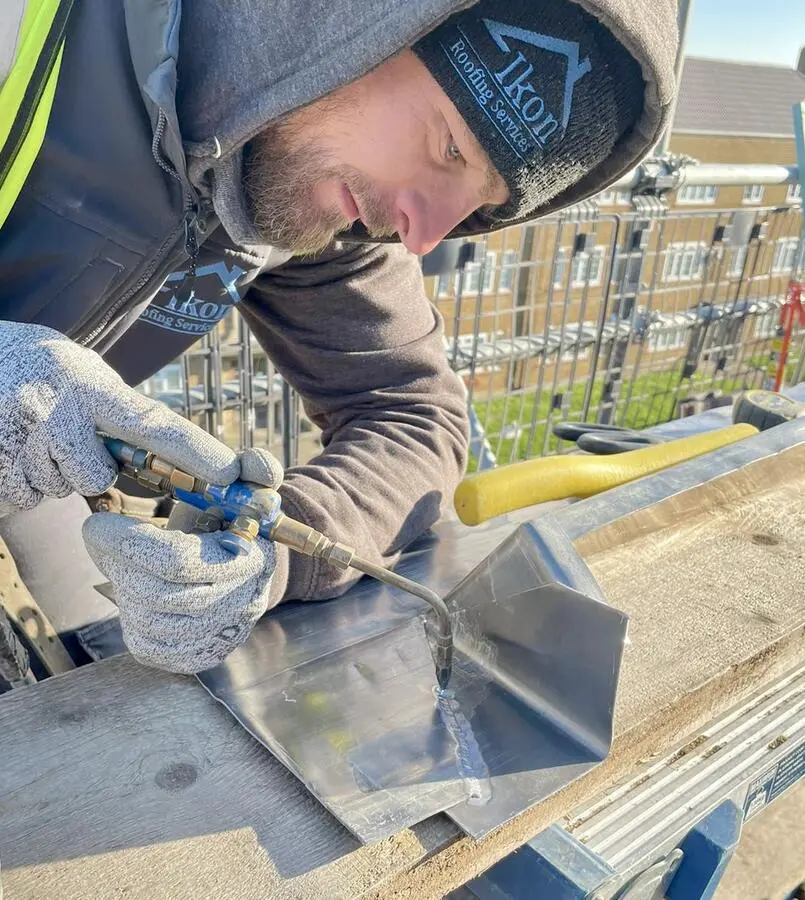 Jordan welding lead on site
